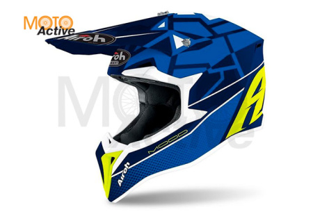 Кроссовый шлем Airoh Wraap Mood Blue Gloss